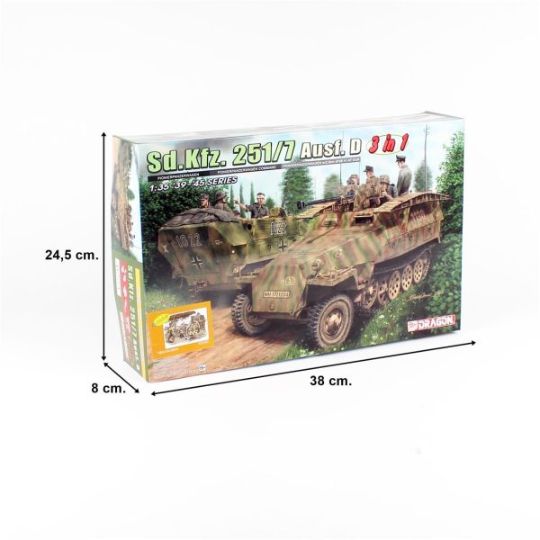 1/35 Sd.Kfz. 251/7 Ausf. D (3 in 1) Personel Taşıyıcı Maketi, Dragon 6223 - Görsel 4