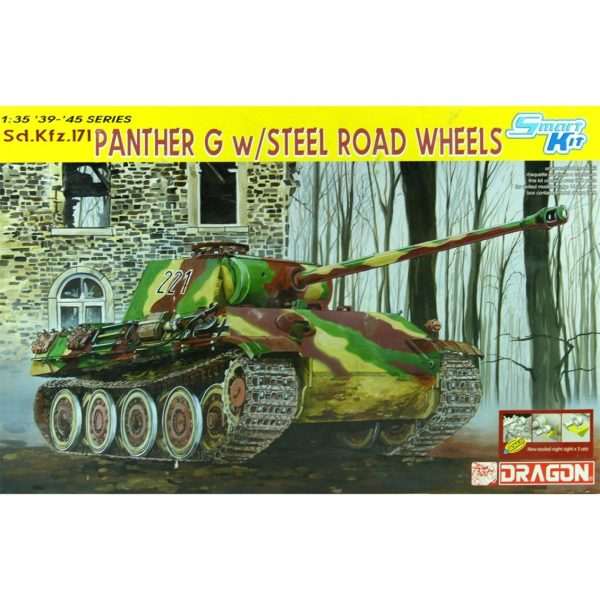 1/35 Sd.Kfz.171 Panther G Tank Maketi w/Steel Road Wheels, Dragon 6370