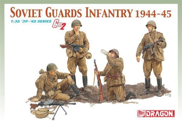 1/35 Sovyet Muhafızlar (1944-45) Piyade Askeri Figür Maketi, Dragon 6376
