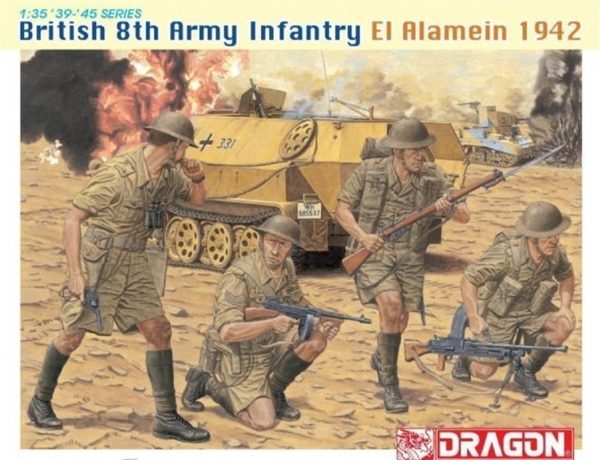 1/35 İngiliz 8.Ordu Askerleri (El Alamein 1942) Figür Maketi, Dragon 6390