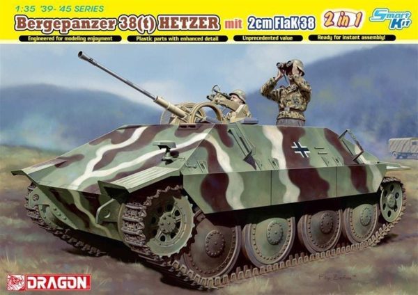 1/35 Jagdpanzer 38 Mit 2cm FlaK 38 Uçaksavar Maketi, Dragon 6399