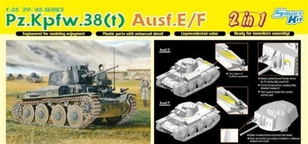 1/35 Pz.Kpfw.38(t) Ausf.E/F Tankı Maketi, Dragon 6434