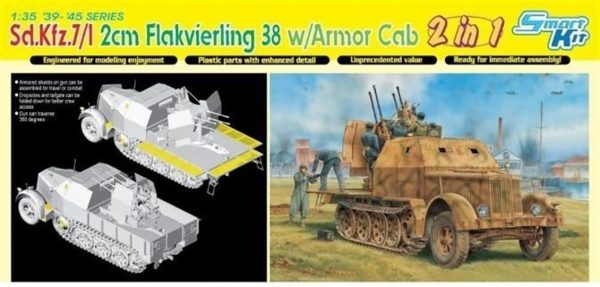 1/35 Sd.Kfz.7/1 2cm Flakvierling 38 Uçaksavar Kamyonu Maketi, Dragon 6533
