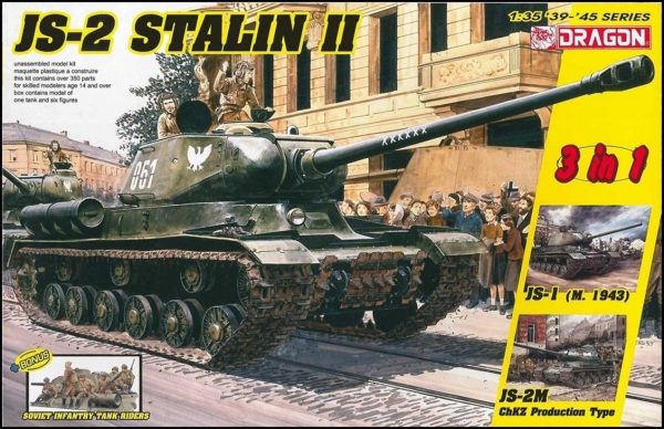 1/35 Js-2 Stalin II (3 in 1) ve Sovyet Tank Sürücüleri Maketi, Dragon 6537