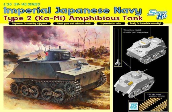 1/35 IJN Type 2 (Ka-Mi) Amfibi Tank Maketi, Dragon 6678