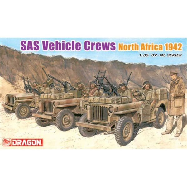 1/35 SAS Askeri Araç Mürettebatı Asker Figür Maket Seti Kuzey Afrika 1942, Dragon 6682