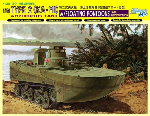 1/35 IJN Type 2 (KA-MI) Amfibi Tank Maketi, Dragon 6712