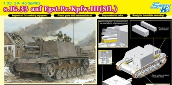 1/35 s.IG.33 auf Fgst.Pz.Kpfw.III(Sfl.) Zırhlı Topçu Bataryası Maketi, Dragon 6713