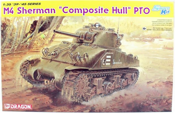 1/35 M4 Sherman Tankı ( Composite Hull PTO w/Magic Track ) Maketi, Dragon 6740