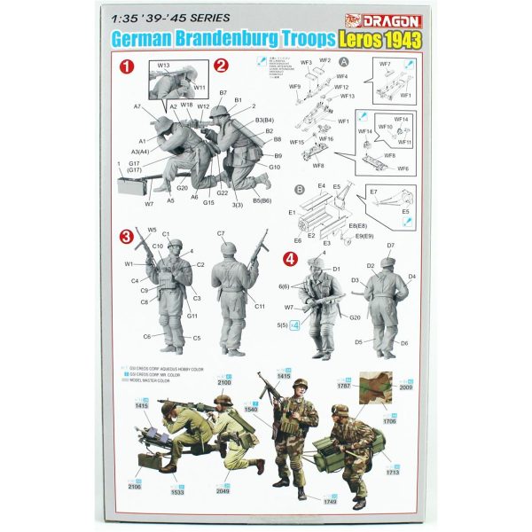 1/35 Alman Branderburg Birlikleri (Leros 1943) Asker Figür Maketi, Dragon 6743 - Görsel 2