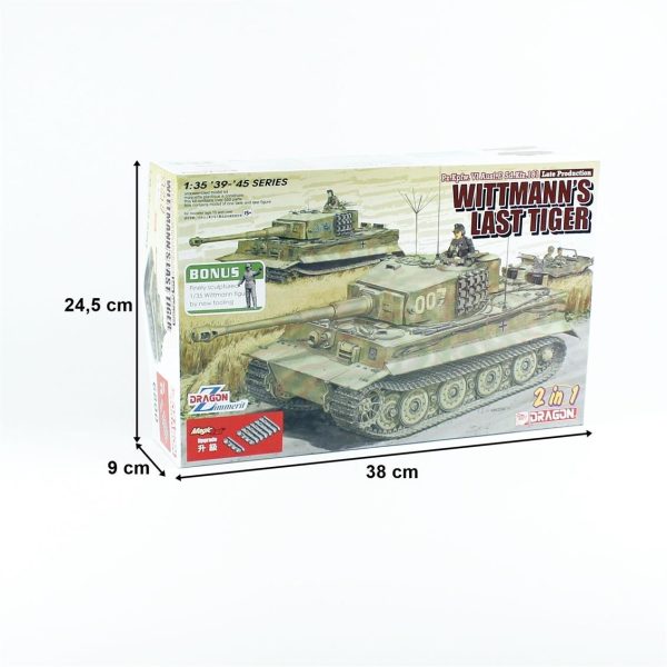 1/35 Tiger 1 Geç Dönem Wittmann'ın Son Tankı Maketi, Dragon 6800 - Görsel 5