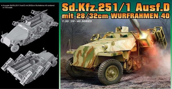 1/35 Sd.Kfz.251/1 Ausf.D (with 28/32cm Wurfrahmen 40) Roket Atıcı Maketi, Dragon 6861