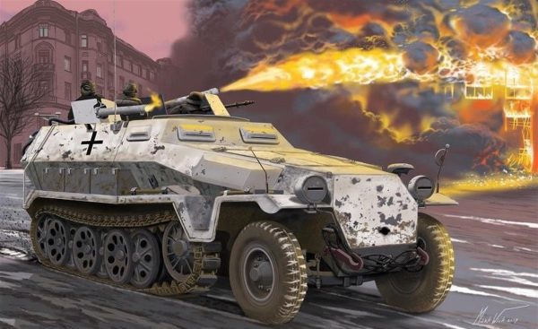 1/35 Sd.Kfz.251/16 Ausf.C (with 4mm Flammpanzerwagen) Zırhlı Muharebe Aracı Maketi, Dragon 6864