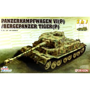 1/35 Panzerkampwagen VI(P)/Bergepanzer Tiger(P) Tankı Maketi, Dragon 6869
