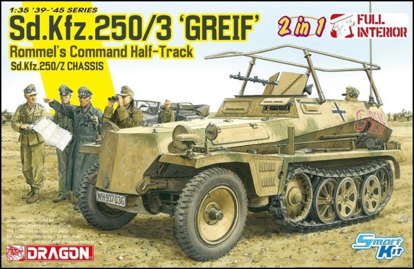1/35 Sd.Kfz.250/3 (Greif- Rommel's Command) Yarı Paletli Personel Taşıyıcı Maketi, Dragon 6911