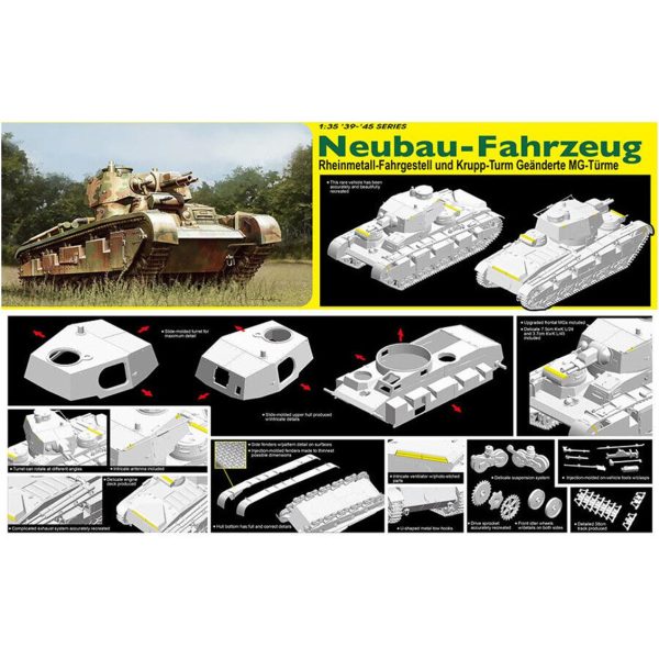 1/35 Fahrzeug Nr.2 Tankı Maketi, Dragon 6968 - Görsel 3
