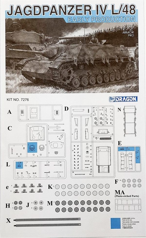 1/72 Jagdpanzer IV l/48 Erken Dönem Tank Avcısı Maketi, Dragon 7276 - Görsel 3