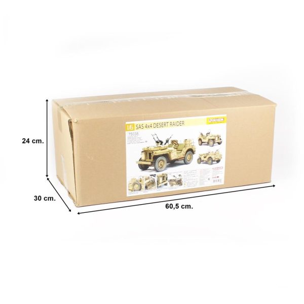 1/6 SAS 4x4 Desert Raider Jeep Maketi, Dragon 75038 - Görsel 5