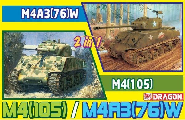 X 1/6 M4A3 105mm Howitzer (with.50-cal machine gun) Tankı Maketi, Dragon 75055