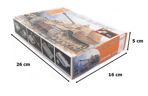 1/72 Sd.Kfz.184 Elefant (with Kubelwagen & bike) Tankı Maketi, Dragon 7515 - Görsel 4