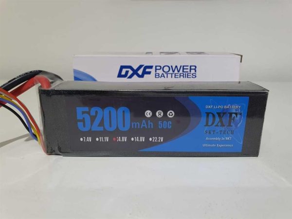 14.8V 5200mAh 45C 4s Softcase LiPo Pil, DXF Power