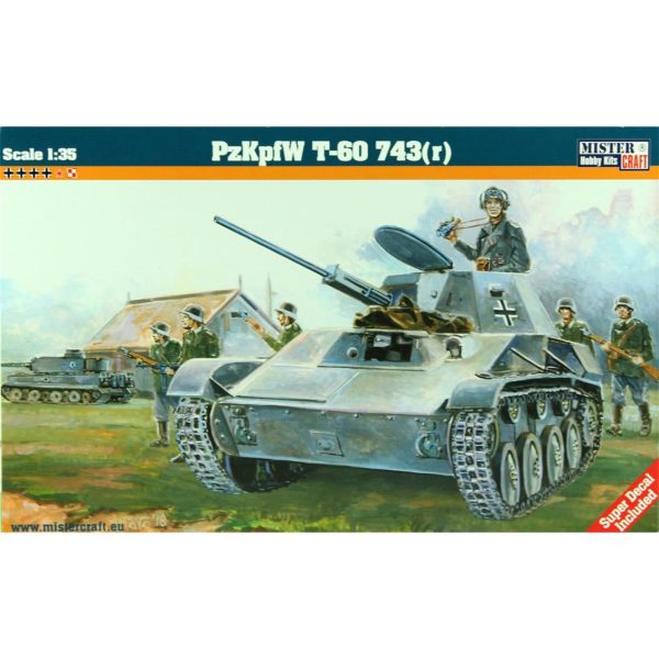 1/35 PzKpfW T-60 743R Tank Maketi, Mister Craft E003