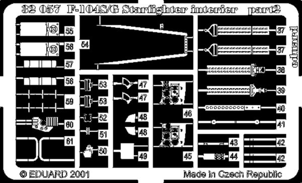 1/32 F-104S/G İnterior For Hasegawa M, Eduard 32057 - Görsel 2