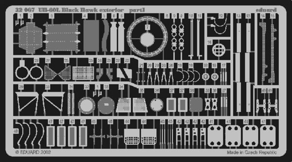 1/35 Uh-60L Exterior For Academy Make, Eduard 32067