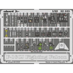 1/32 F-16Cj İnterior For Tamıya Maket, Eduard 32523