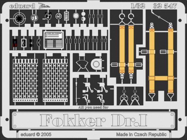 1/32 Fokker Dr.I For Roden Maket Deta, Eduard 32547