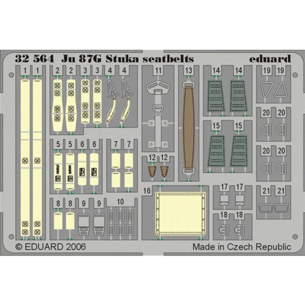 1/32 Ju 87 Stuka Seatbelts For Hasega, Eduard 32564