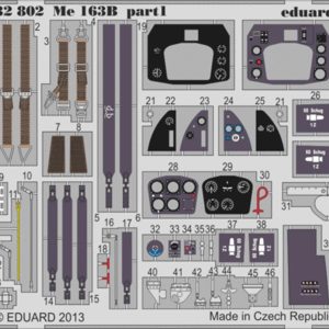 1/32 Me 163B S.A. For Meng Maket Deta, Eduard 32802
