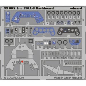 1/32 Fw 190A-8 Dashboard Maket Detay, Eduard 33005
