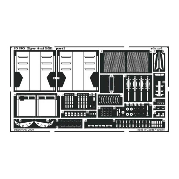 1/35 Tiger I Ausf.E/H1 Maket Detay Se, Eduard 35305