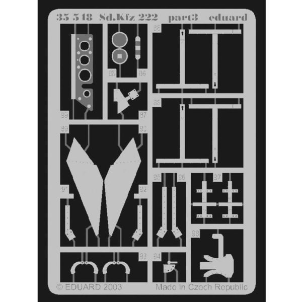 1/35 Sd.Kfz.222 For Tamıya Maket Deta, Eduard 35548 - Görsel 3