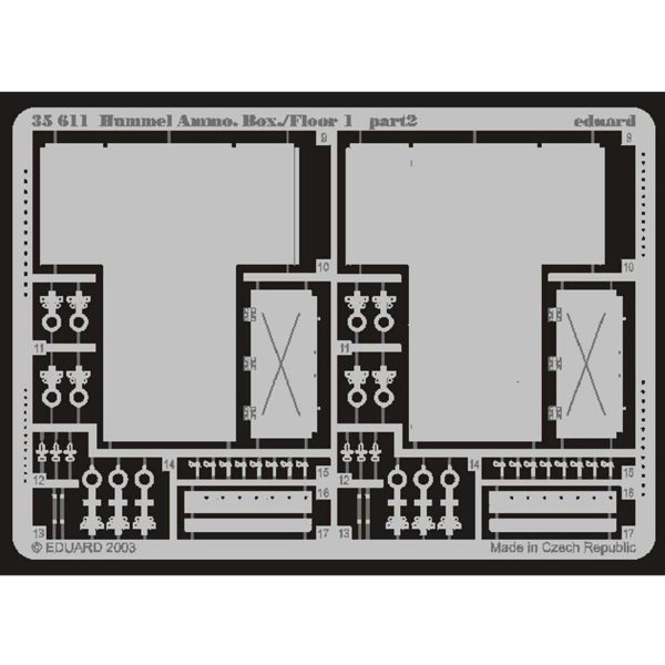 1/35 Hummel Ammo. Box/Floor 1 For Dra, Eduard 35611 - Görsel 2