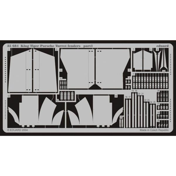 1/35 King Tiger Porsche Fenders For D, Eduard 35684