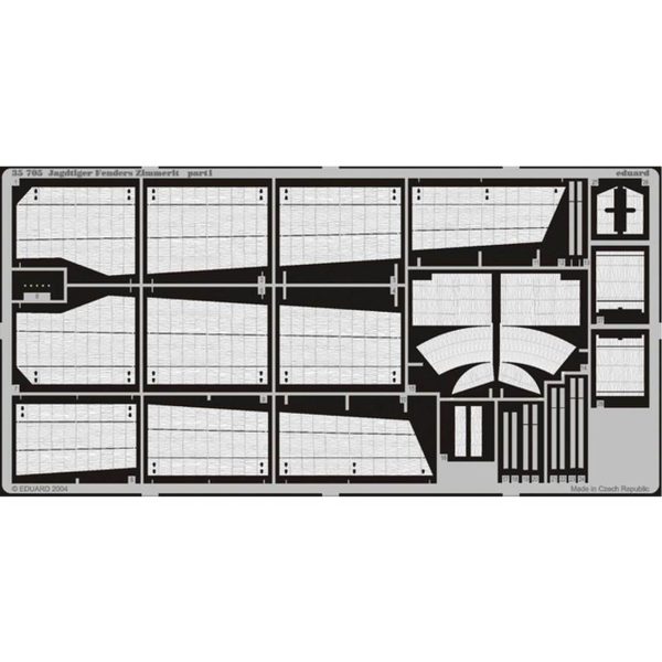 1/35 Zimmerit Jagdtiger Fender For Dr, Eduard 35705