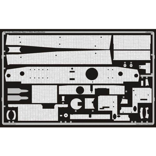 1/35 Zimmerit Tiger I Mid. Production, Eduard 35716