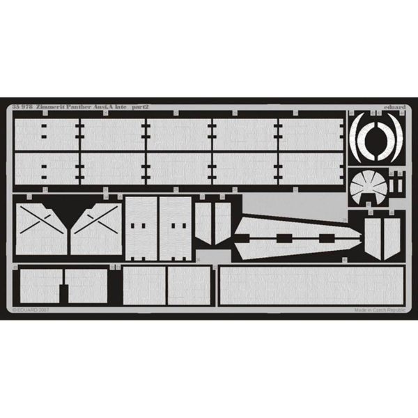 1/35 Zimmerit Panther Ausf.A Late For, Eduard 35978 - Görsel 2