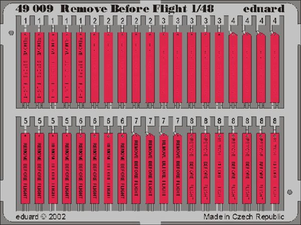 1/48 Remove Before Flight For, Eduard 49009