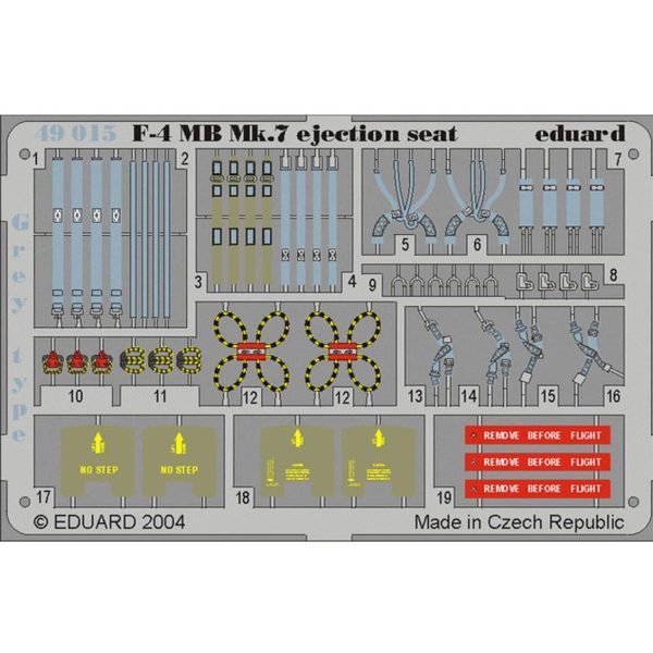 1/48 F-4 Ejection Seat Grey Maket Det, Eduard 49015