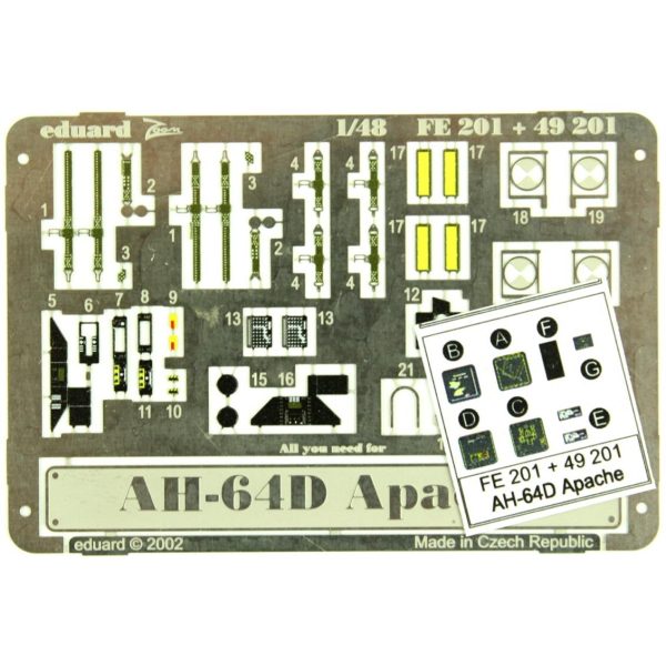 1/48 Ah-64D Detay Seti, Eduard 49201