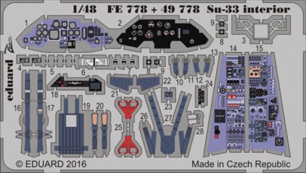 1/48 Su-33 İnterior For Kınetıc Maket, Eduard 49778