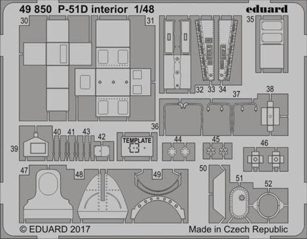 1/48 P-51D İnterior For Meng Maket De, Eduard 49850 - Görsel 2