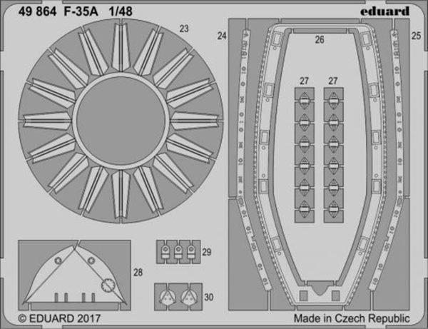 1/48 F-35A For Meng Maket Detay Seti, Eduard 49864 - Görsel 2