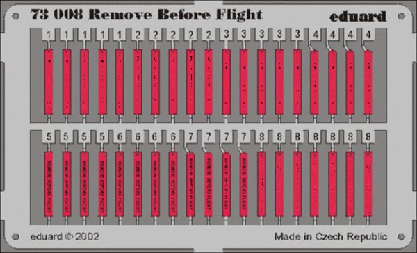 1/72 Remove Before Flight Maket Detay, Eduard 73008