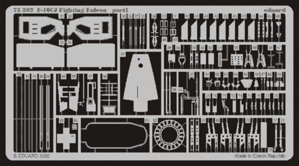1/72 F-16Cj For Hasegawa Maket Detay, Eduard 73202