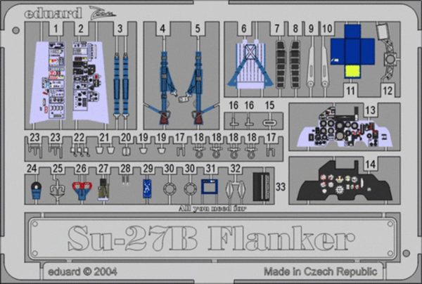 1/72 Su-27 Flanker B For Hasegawa/Rev, Eduard 73251