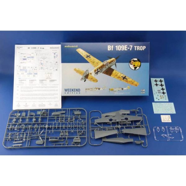 1/48 Bf 109E-7 Trop Uçak Maketi, Eduard 84167 - Görsel 2